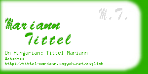 mariann tittel business card